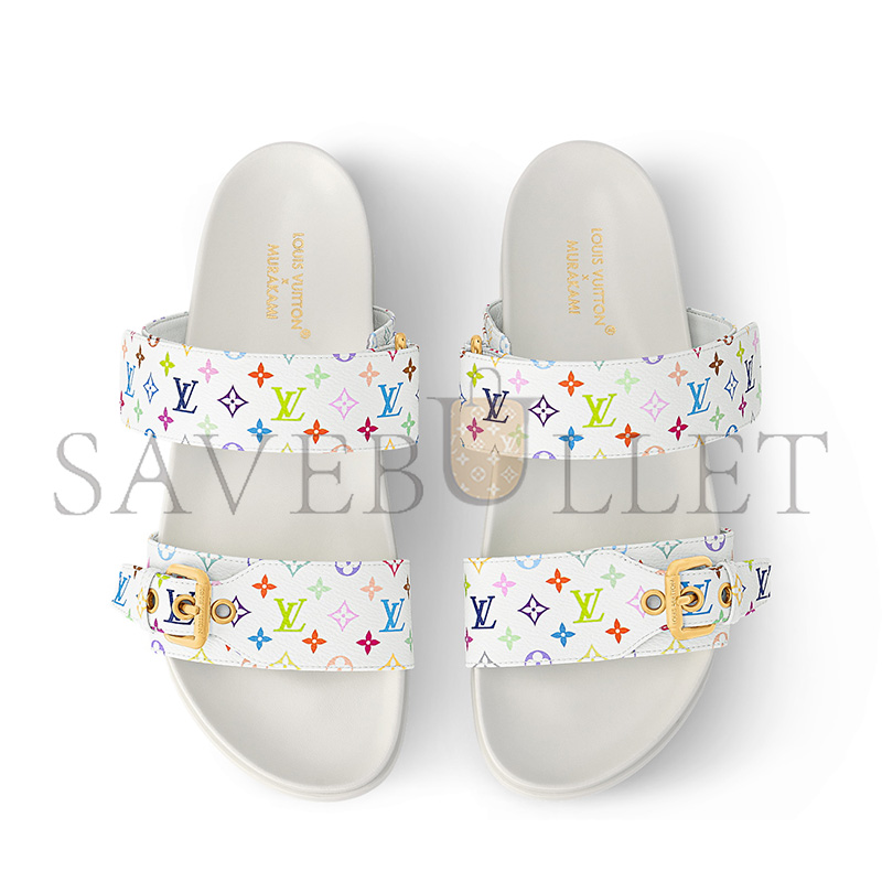 LOUIS VUITTON MURAKAMI LV X TM BOM DIA FLAT COMFORT MULE 1AGXUJ LOUIS VUITTON MURAKAMI LV X TM BOM DIA FLAT COMFORT MULE 1AGXUJ